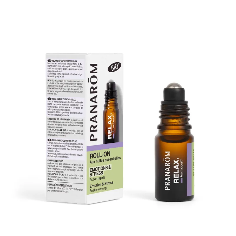 Roll-on cu uleiuri esentiale Relax Bio, 5ml, Pranarom — preț și oferte