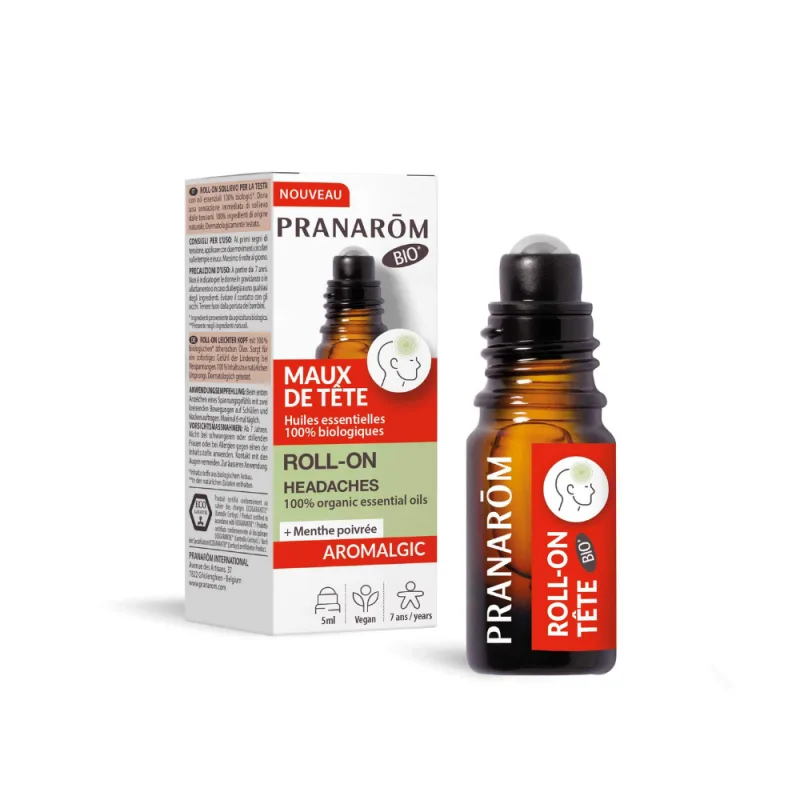 Roll-on cu uleiuri esentiale pentru dureri de cap Aromalgic Bio, 5ml, Pranarom — preț și oferte