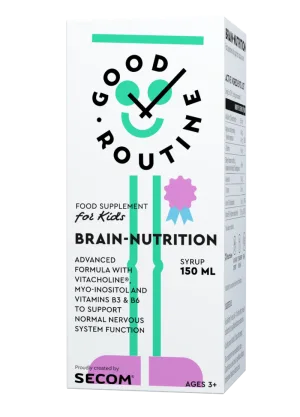 Brain-Nutrition Kids cu aroma de capsuni, 150ml, Secom