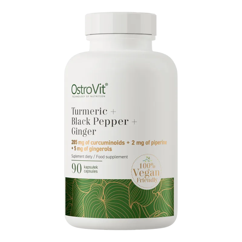 Turmeric + Ghimbir + Piper negru, 90 capsule, OstroVit — preț și oferte