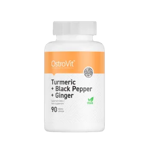 Turmeric + Ghimbir + Piper negru, 90 tablete, OstroVit