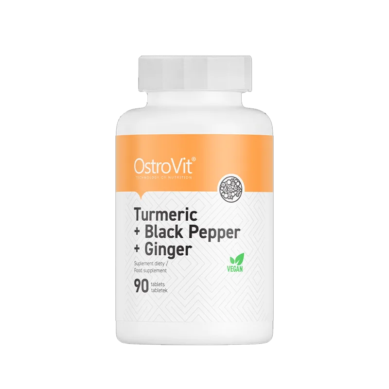Turmeric + Ghimbir + Piper negru, 90 tablete, OstroVit — preț și oferte