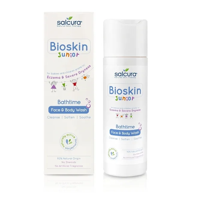 Gel de dus fata si corp pentru bebelusi si copii Bioskin Junior, 200ml, Salcura — preț și oferte
