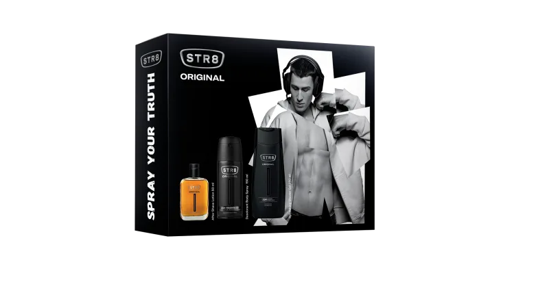 Set Lotiune dupa ras 50ml + Deodorant spray pentru corp 150ml + Gel de dus 250ml Original, 1 bucata, STR8 — preț și oferte