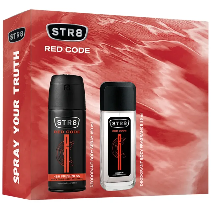 Set Red Code Parfum pentru corp 85ml + Deodorant spray 150ml, 1 bucata, STR8 — preț și oferte