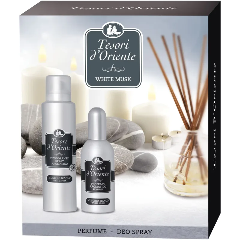 Set White Musk Apa de toaleta 100ml + Deodorant spray de corp 150ml, Tesori d'Oriente — preț și oferte