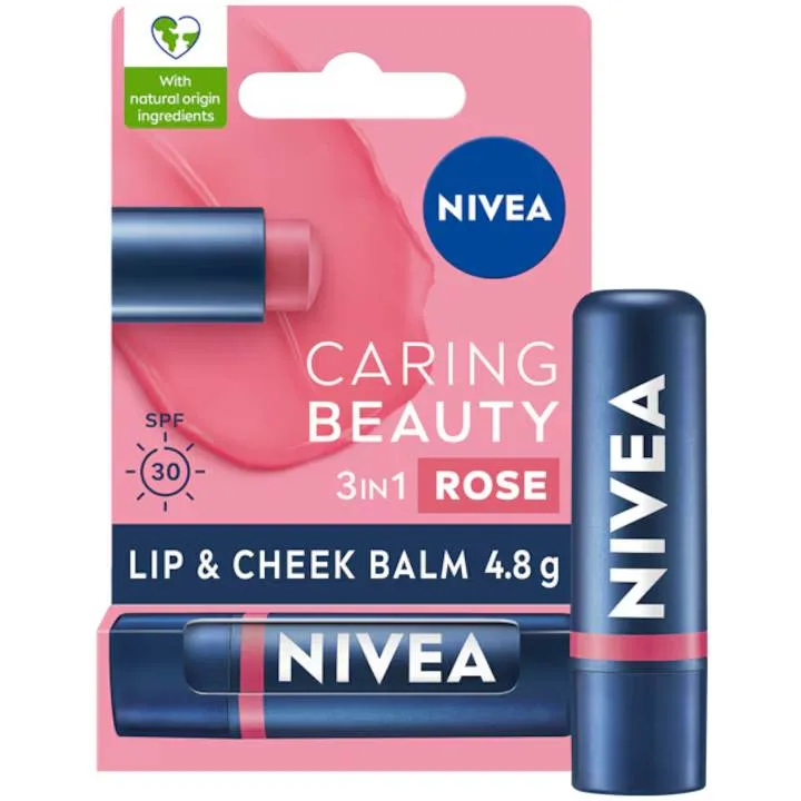 Balsam hidratant de buze Rose, 4.8g, Nivea — preț și oferte