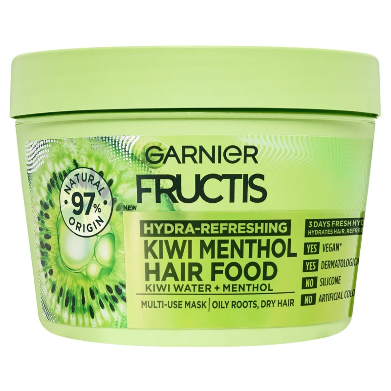 Masca de par hidratanta pentru radacini grase si varfuri despicate Fructis Hair Food Kiwi, 390ml, Garnier — preț și oferte