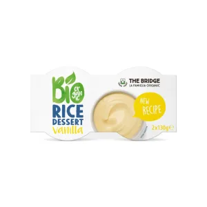 Desert ecologic din orez cu vanilie, 2x130g, The Bridge