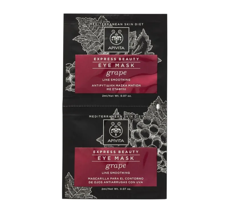 Apivita Express Masca cu struguri pentru ochi, 2 x 2ml — preț și oferte