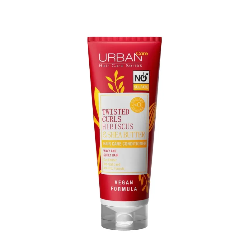Balsam de par fara sulfati pentru bucle cu Hibiscus si Unt de Shea, 250ml, Urban Care — preț și oferte