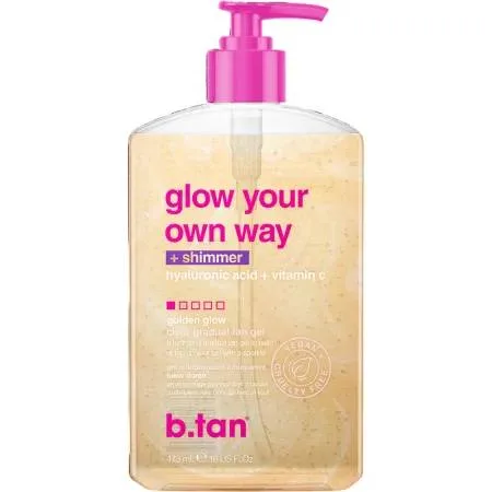 Autobronzant cu stralucire aurie Glow Your Own Way Shimmer, 473ml, B.Tan — preț și oferte