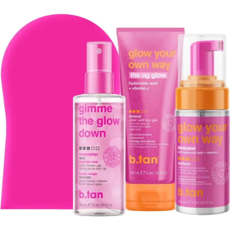 Set autobronzare Go On & Glow Your Own Way, 300ml, B.Tan — preț și oferte