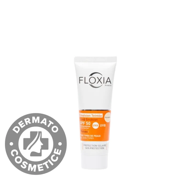 Emulsie cu tenta de portelan SPF50, 50ml, Floxia — preț și oferte