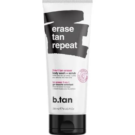 Gel de dus exfoliant regenerator Erase Tan Repeat, 236ml, B.Tan — preț și oferte