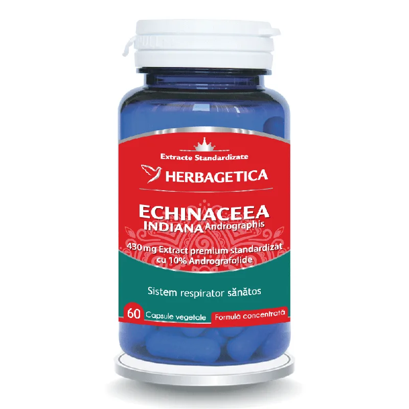 Echinaceea Indiana, 60 capsule, Herbagetica — preț și oferte
