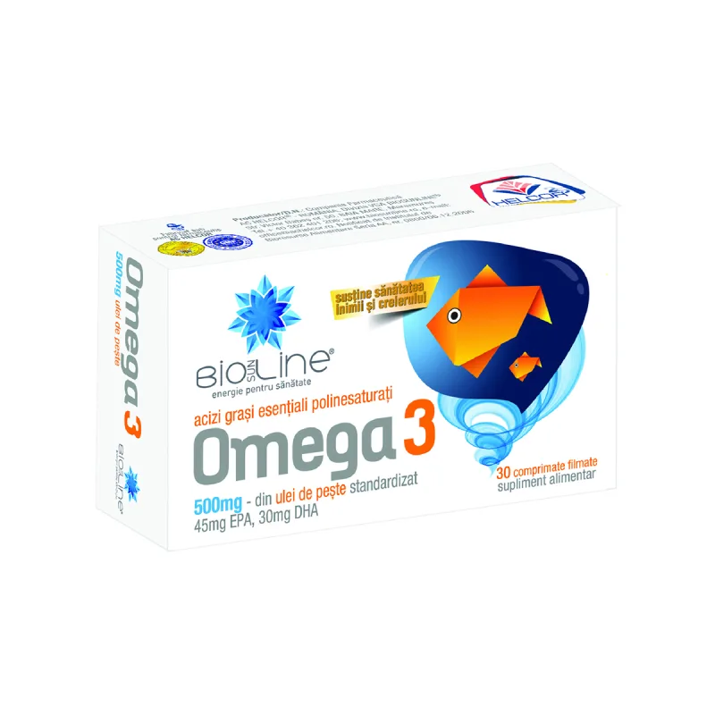 Omega 3 500mg, 30 comprimate, BioSunLine — preț și oferte