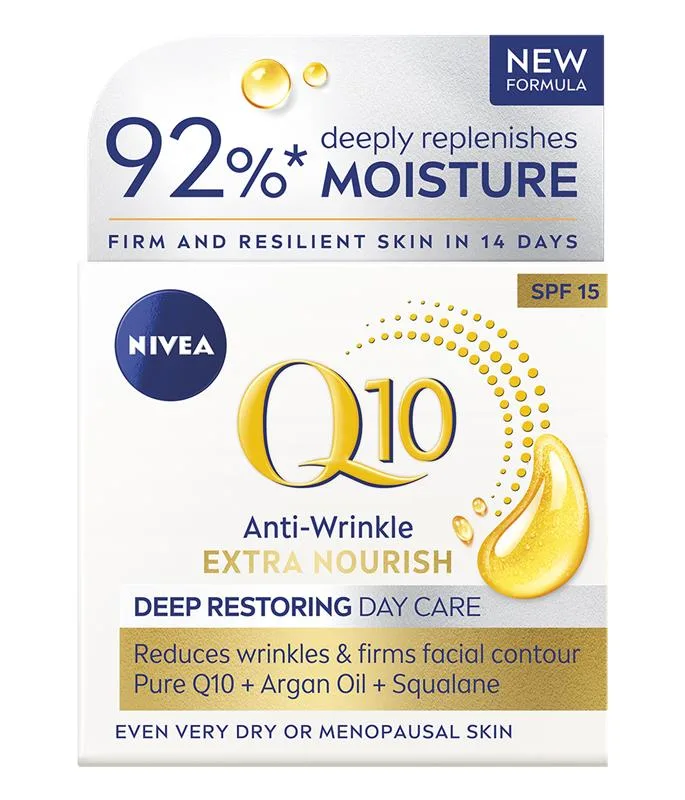 Crema de zi anti-rid pentru ten uscat Q10 Extra Nourish, 50ml, Nivea — preț și oferte