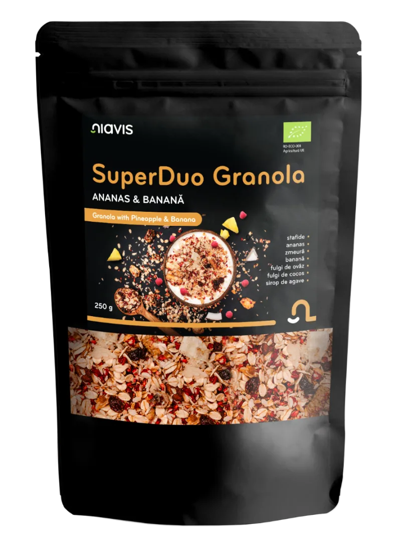 Granola cu ananas si banana Super Duo, 250g, Niavis — preț și oferte