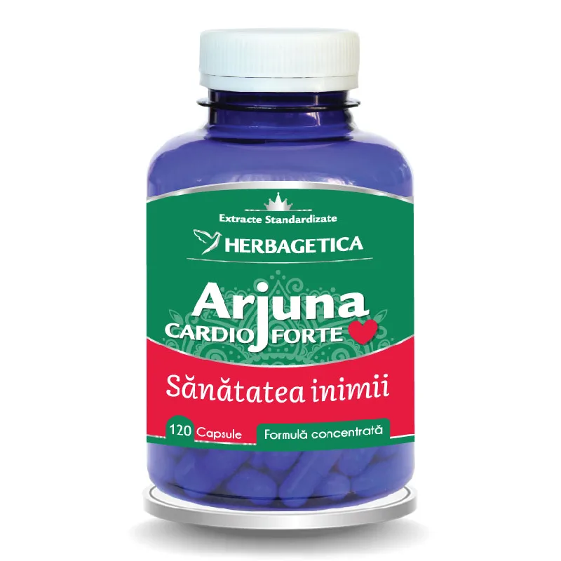 Arjuna Cardio Forte, 120 capsule, Herbagetica — preț și oferte