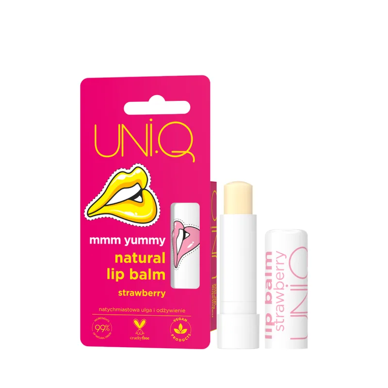 Balsam de buze Mmm Yummy Strawberry Uni.Q, 5g, BeBio — preț și oferte