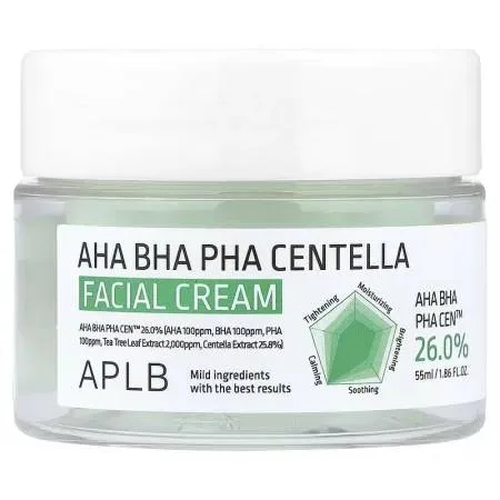 Crema de fata AHA BHA PHA Centella, 55ml, APLB — preț și oferte