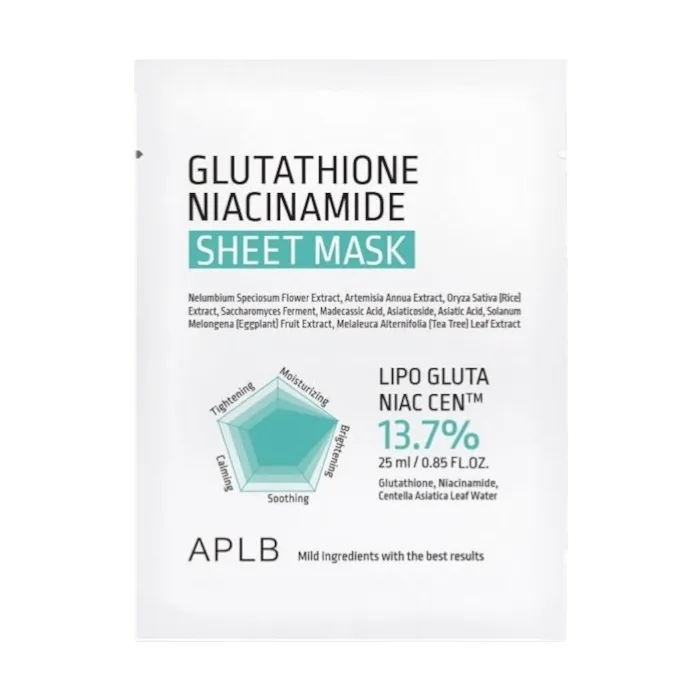 Masca tip servetel cu Glutathione si Niacinamide, 25ml, APLB — preț și oferte
