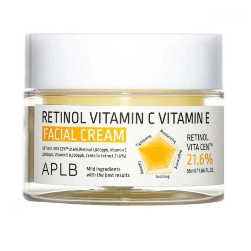 Crema de fata cu retinol, vitamina C si vitamina E, 55 ml, APLB — preț și oferte