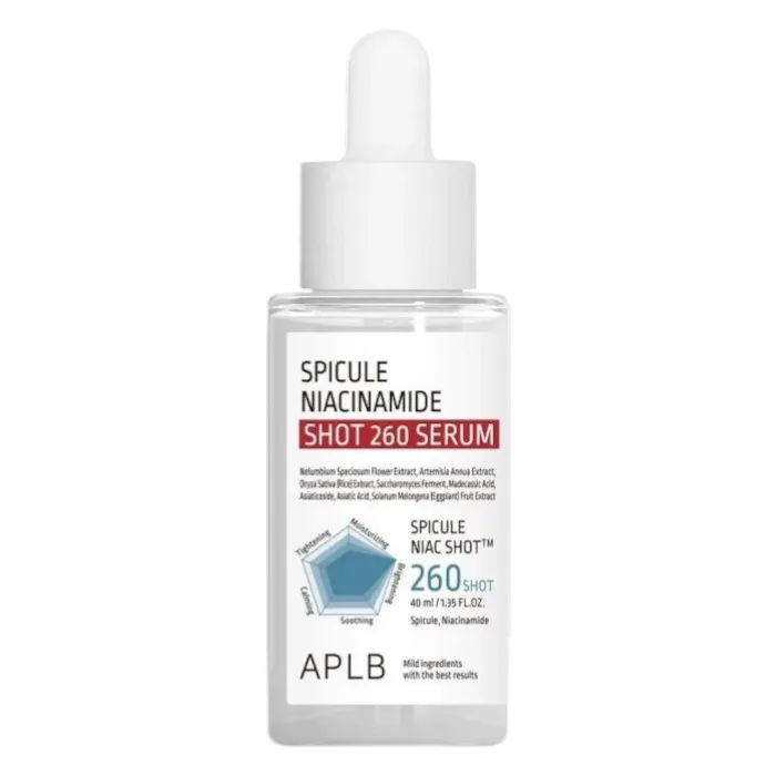 Ser facial cu Spicule Niacinamide Shot 260, 40ml, APLB — preț și oferte