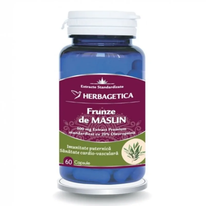 Frunze de Maslin, 60 capsule, Herbagetica — preț și oferte