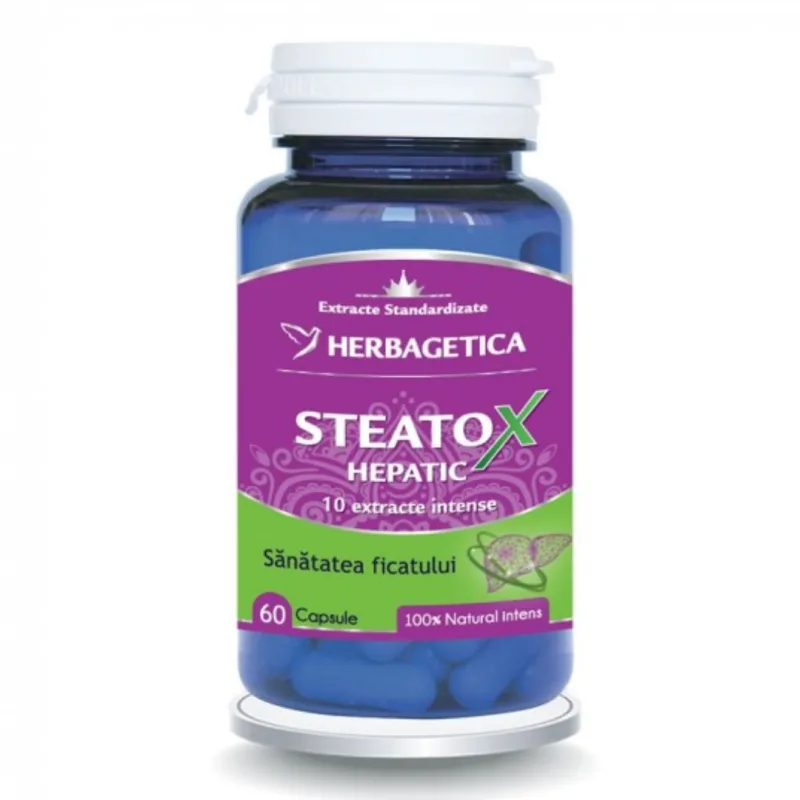 Steatox Hepatic, 60 capsule, Herbagetica — preț și oferte