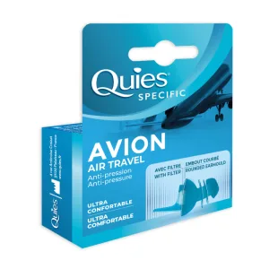 Dopuri din silicon pentru protectie auditiva in avion Air Travel, 1 pereche, Quies