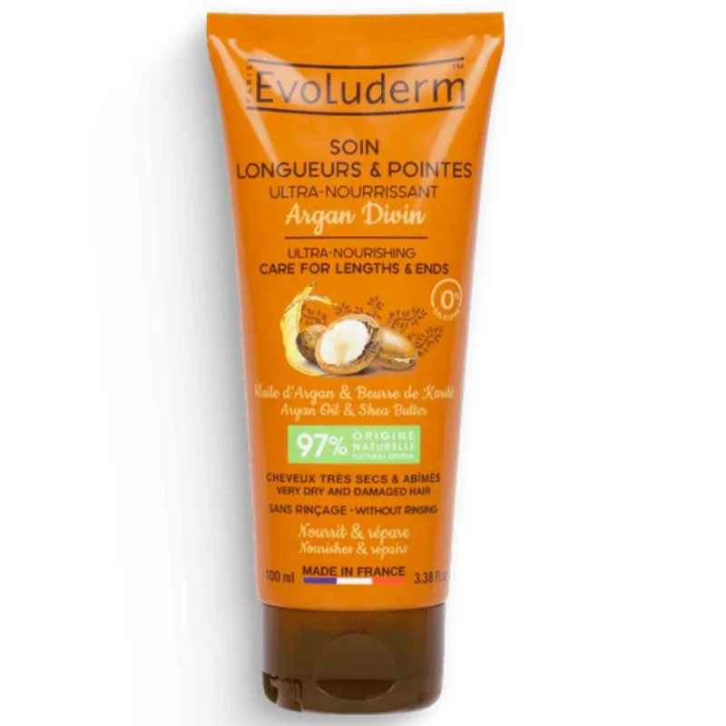 Tratament ultra-hranitor pentru par lung si varfuri Argan Divin, 100ml, Evoluderm — preț și oferte