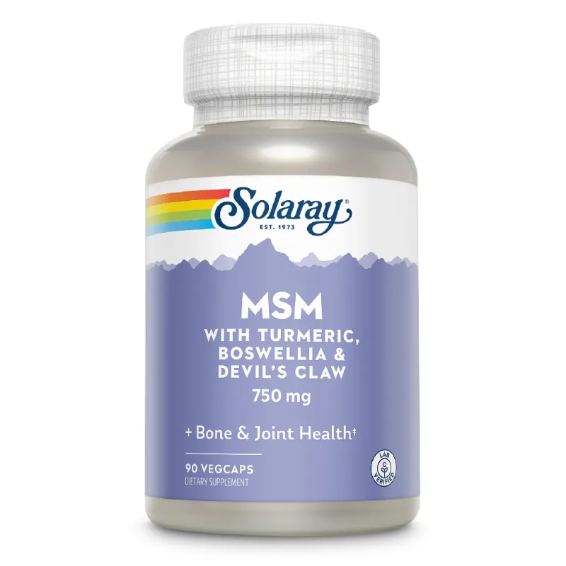 MSM 750mg Solaray, 90 capsule vegetale, Secom SOLARAY SUA — preț și oferte