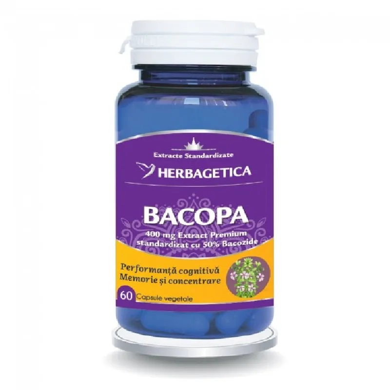 Bacopa, 60 capsule vegetale, Herbagetica — preț și oferte