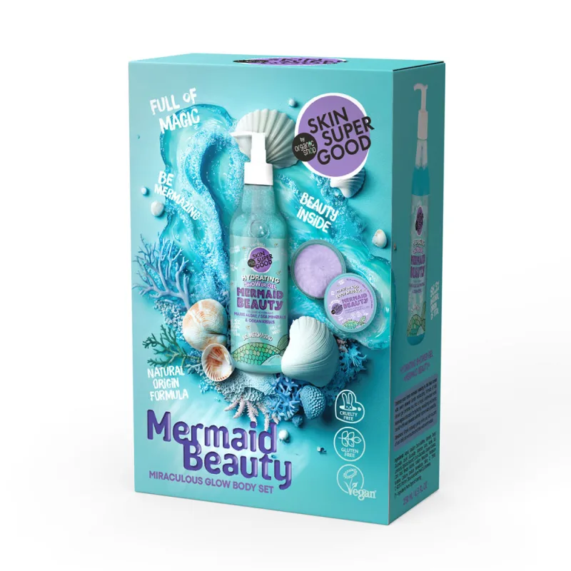 Set de ingrijire pentru corp Skin Super Good Mermaid Beauty Glow, Organic Shop — preț și oferte