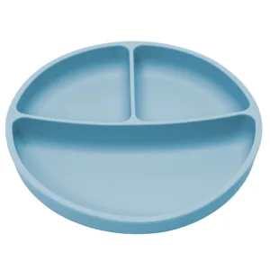 Farfurie compartimentata din silicon cu ventuza Aqua Blue 6 luni+, 1 bucata, Appekids