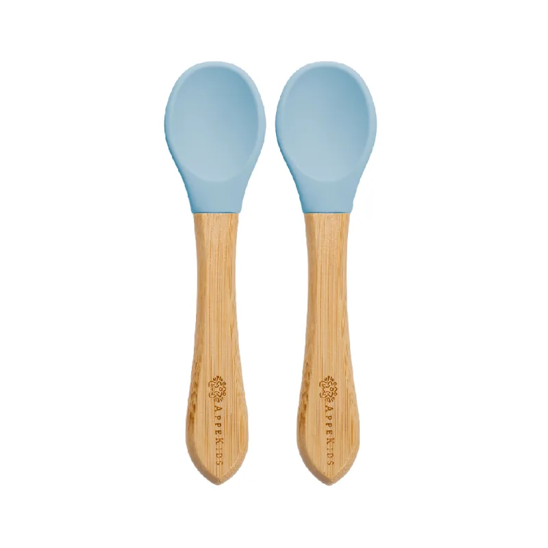 Set lingurite din bambus Aqua Blue 6 luni+, 2 bucati, Appekids — preț și oferte