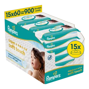 Servetele umede 99% apa cu lotiune usoara, 900 bucati, Pampers