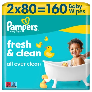 Servetele umede Fresh Clean, 160 bucati, Pampers
