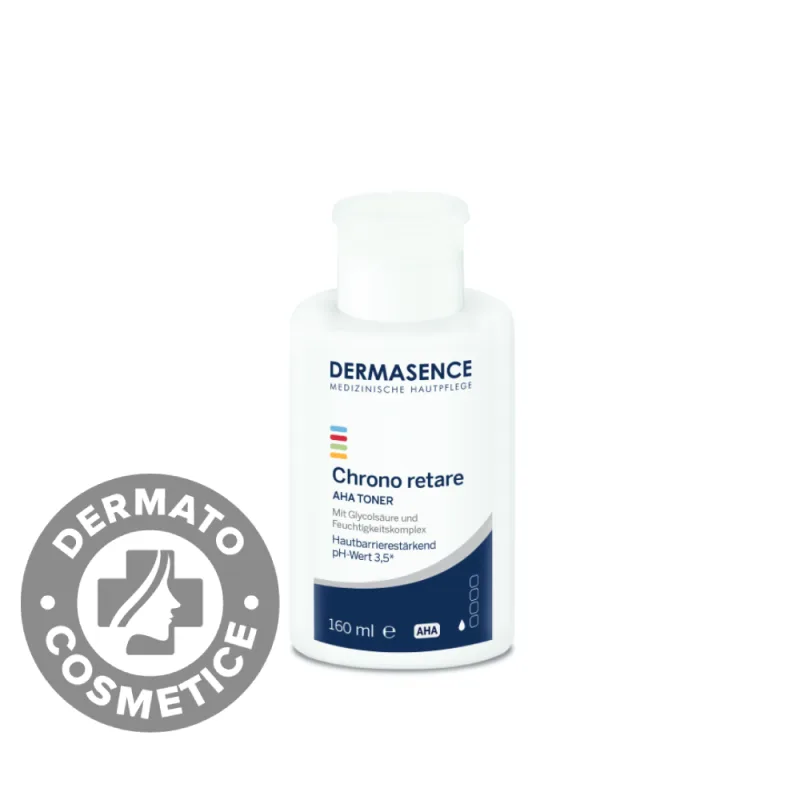 Toner exfoliant bland pentru ten matur cu acizi din fructe Chrono Retare AHA 50+, 160ml, Dermasence — preț și oferte