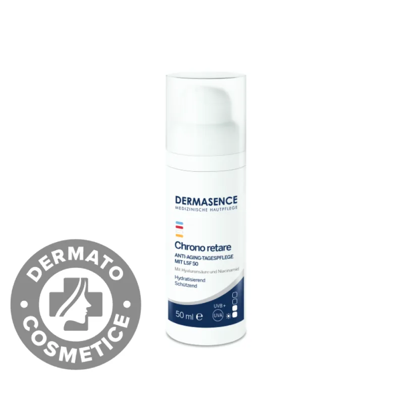 Crema de zi anti-aging  pentru ten matur cu SPF50 Chrono Retare 50+, 50ml, Dermasence — preț și oferte