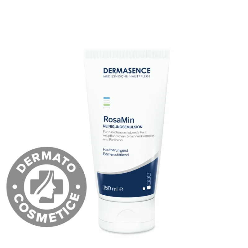 Emulsie de curatare pentru ten reactiv cu rozacee RosaMin, 150ml, Dermasence — preț și oferte