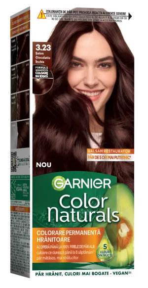 Vopsea de par permanenta Color Naturals 3.23 Saten Ciocolatiu Inchis, 112ml, Garnier