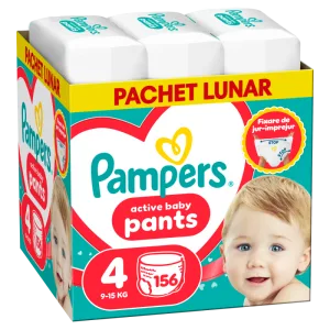 Scutece-chilotel Pants XXL Box Marimea 4 pentru 9-15 kg, 156 bucati, Pampers