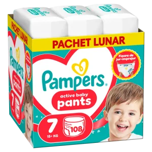 Scutece-chilotel Pants XXL Box Marimea 7 pentru 15+ kg, 108 bucati, Pampers