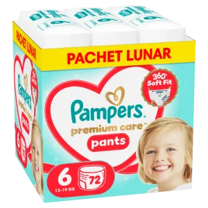 Scutece-chilotel Premium Care Pants XXL Box Marimea 6 pentru 13kg-18kg, 72 bucati, Pampers