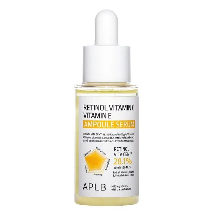 Ser facial Ampoule cu Retinol si Vitamina C & E, 40ml, APLB — preț și oferte