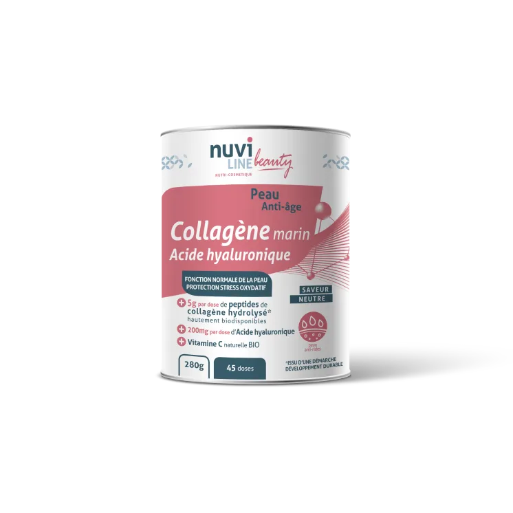 Colagen marin cu acid hialuronic si vitamina C naturala, 280g, Nuviline — preț și oferte