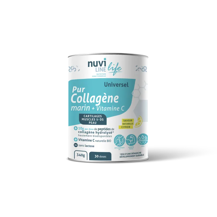 Colagen marin Natural cu Vitamina C, 340g, Nuviline — preț și oferte